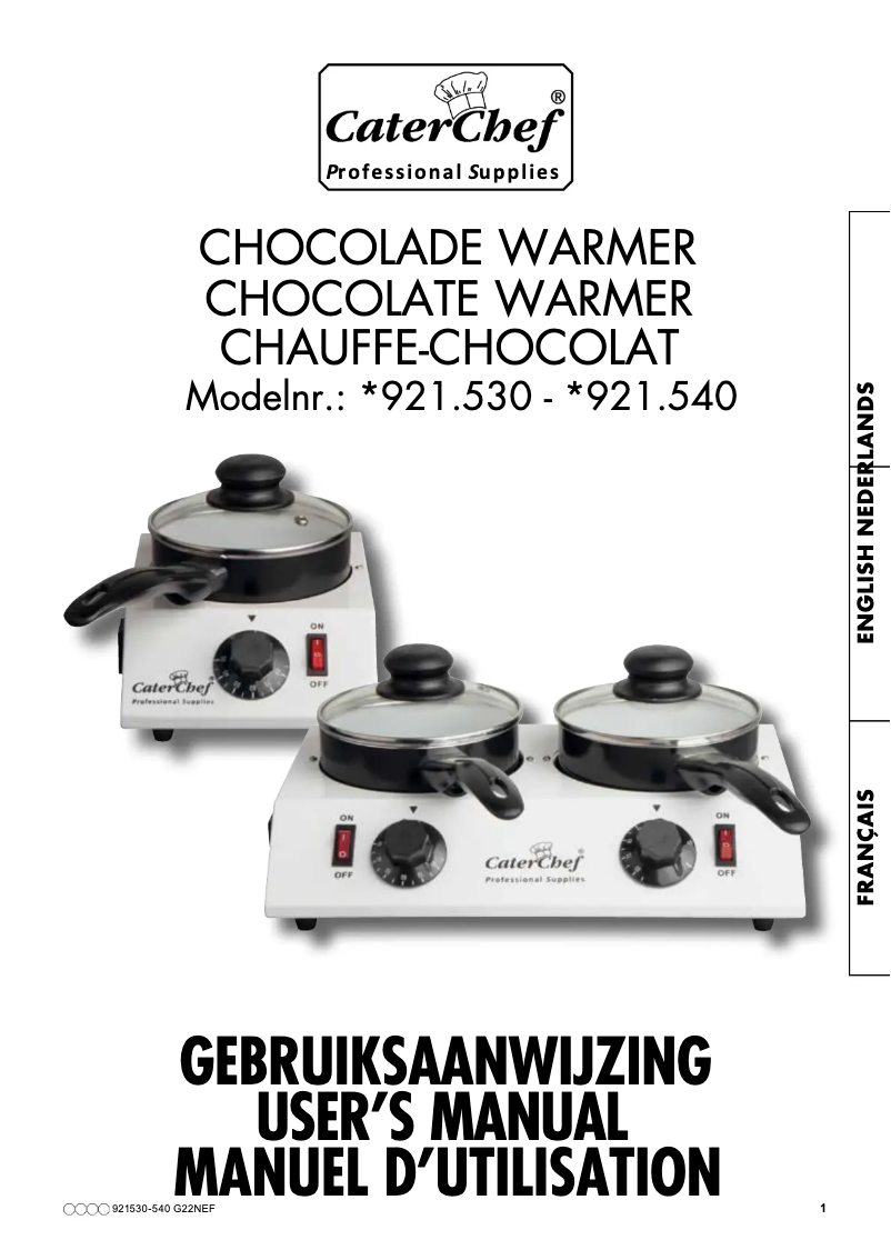 First page image of the manual for 921540