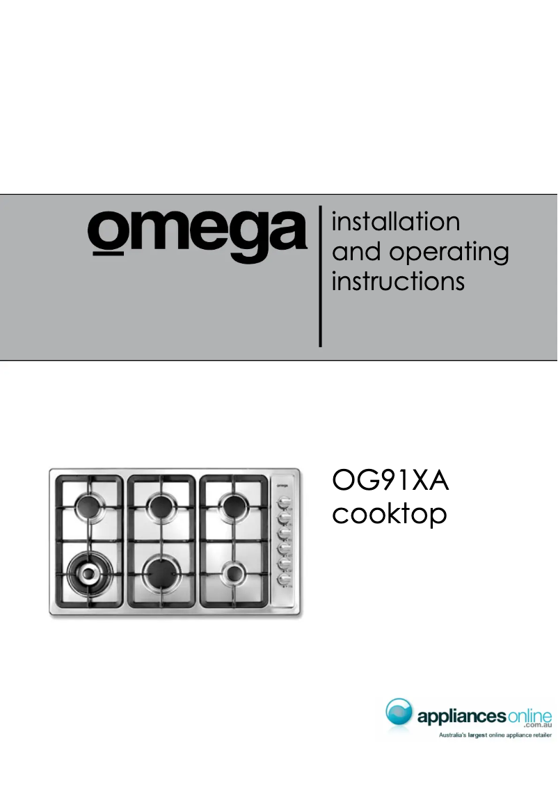 Page 1 of the manual User Manual Omega OG91XA
