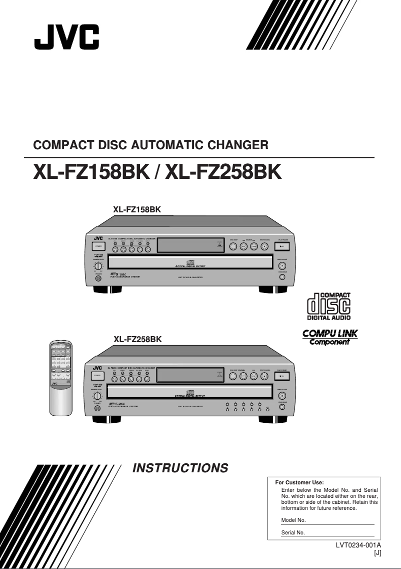 First page image of the manual for XL-FZ258BK