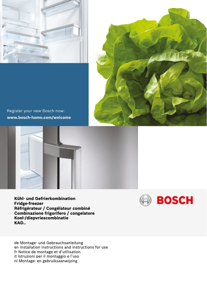 Page 1 of the manual User Manual Bosch KAD62P91