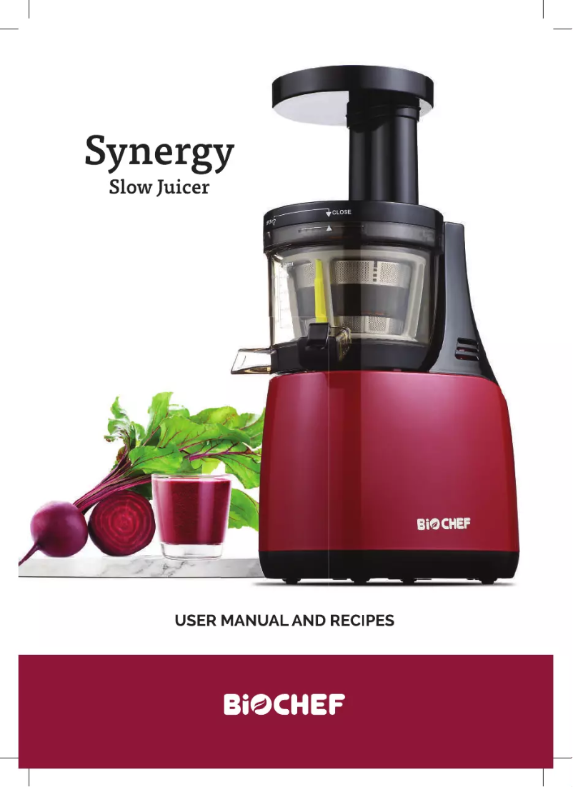 Page 1 of the manual User Manual BioChef Synergy