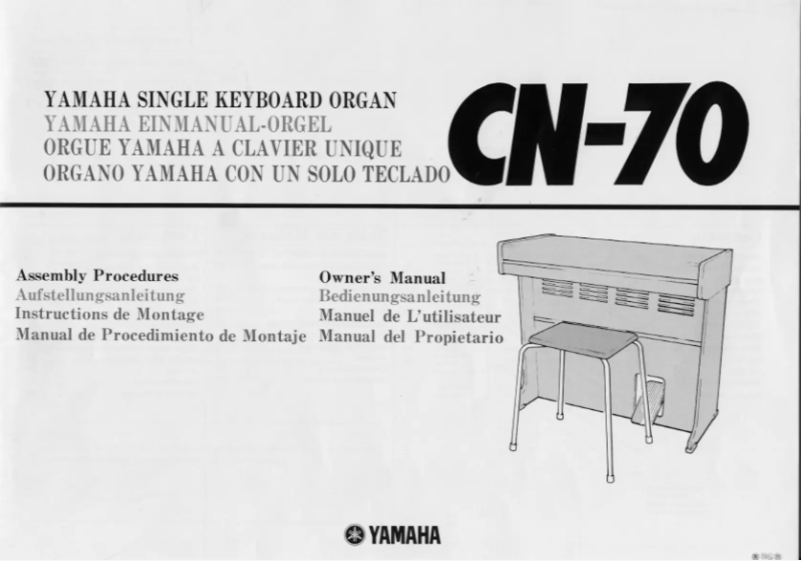 First page image of the manual for Clavinova CN-70