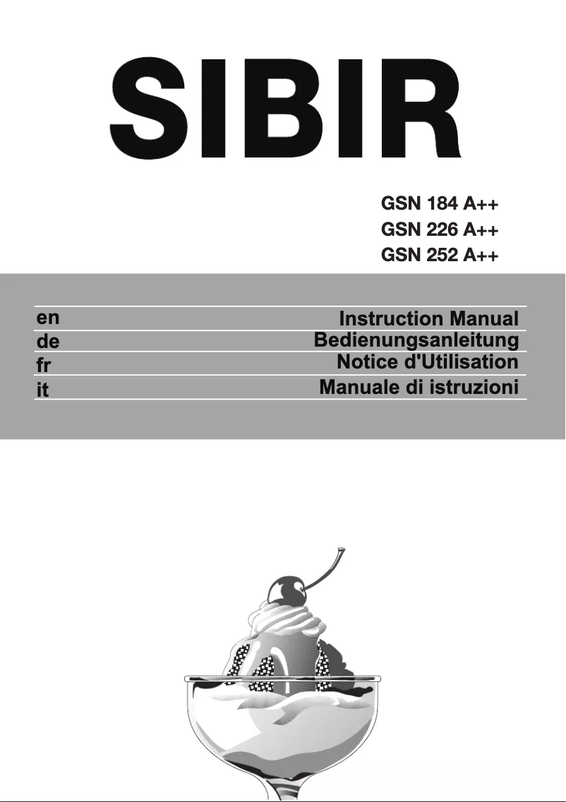 Page 1 of the manual User Manual SIBIR GSN 184