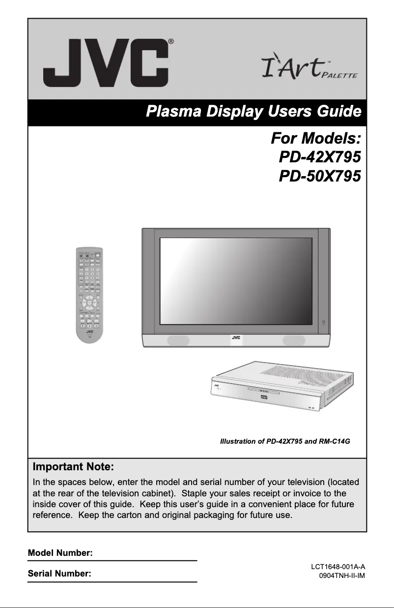 Page 1 of the manual User Manual JVC PD-50X795