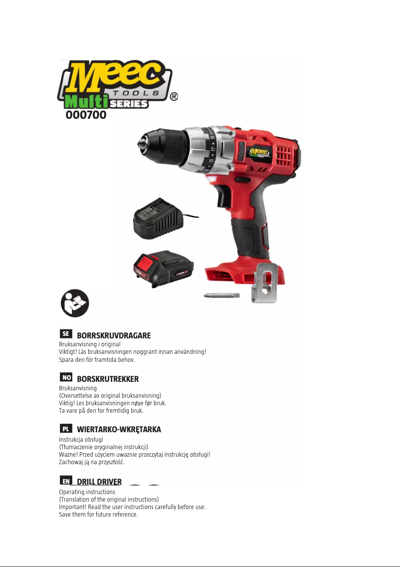 First page image of the manual for 000-700