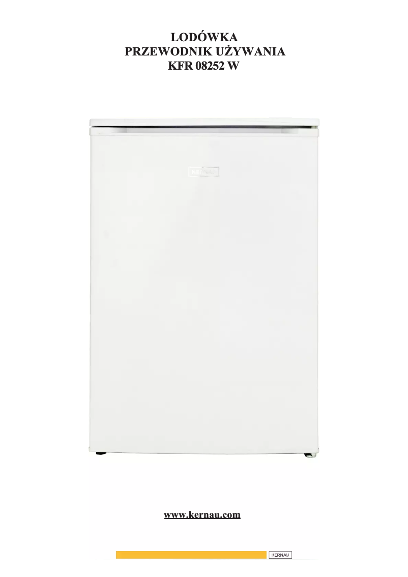 Image de la première page du manuel de l'appareil KFR 08252 W