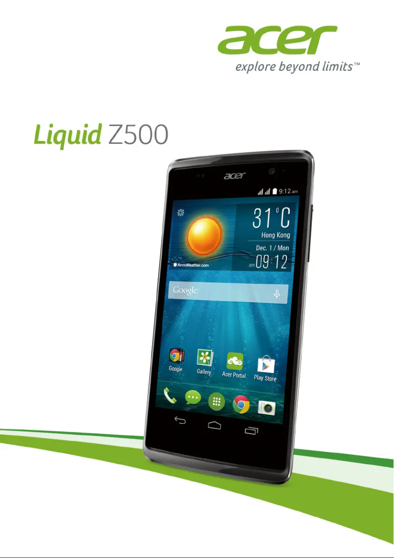 First page image of the manual for Liquid Z500 Duo