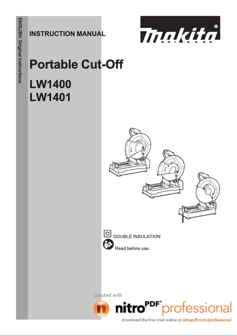 First page image of the manual for LW1401S