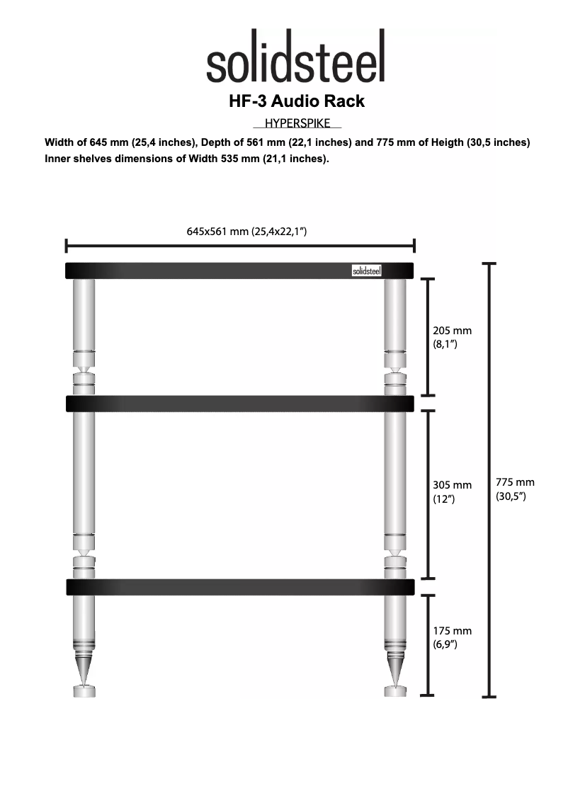 Page 1 of the manual Instruction Manual Solidsteel Hyperspike HF-3