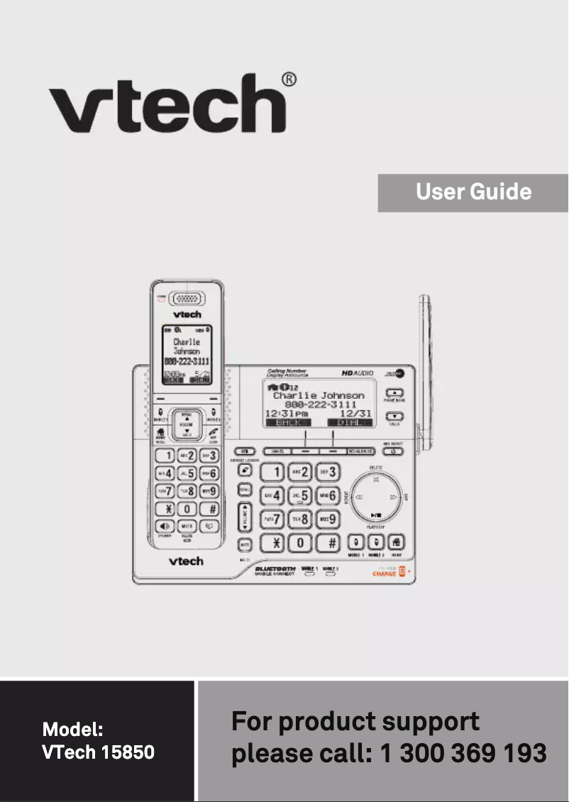 Page 1 of the manual User Manual Vtech 15850