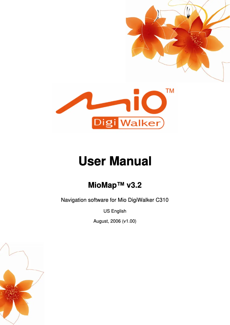 Page 1 of the manual User Manual Mio DigiWalker C310x