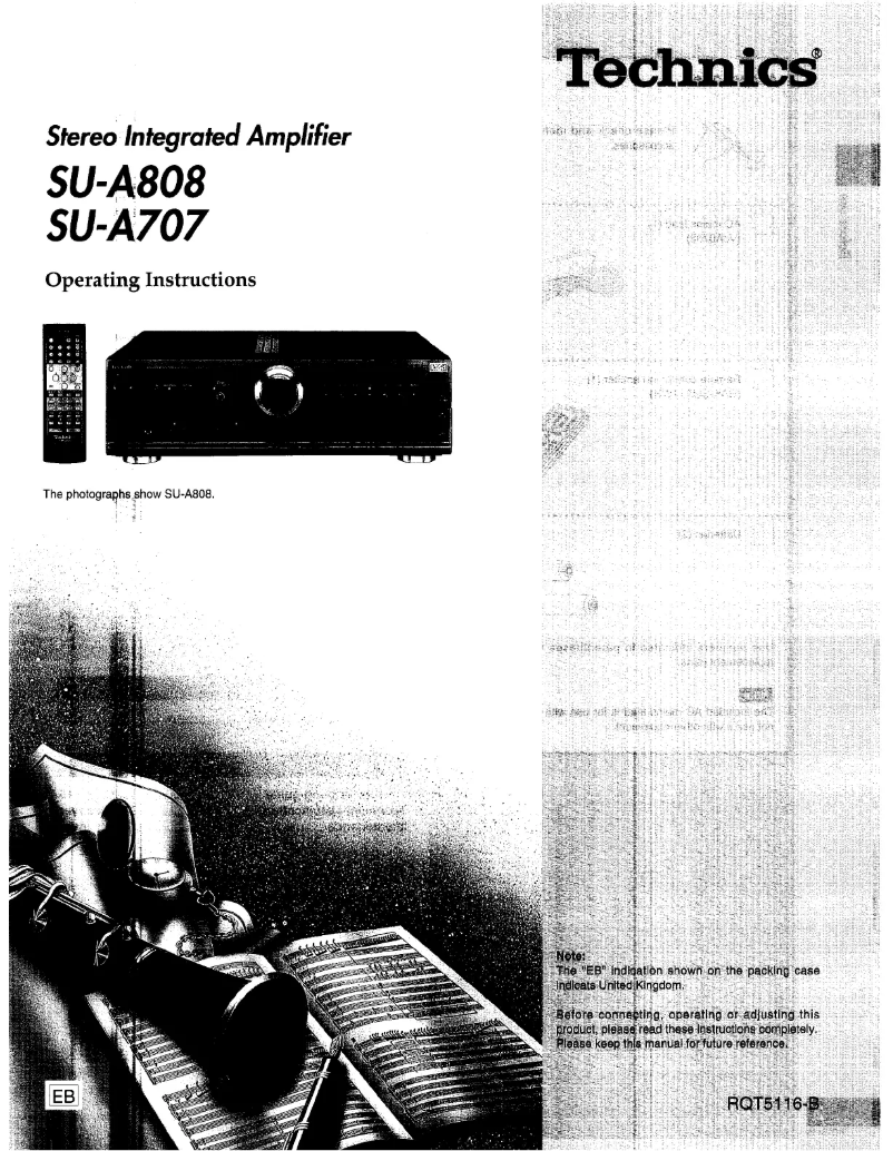 Page 1 of the manual User Manual Technics SU-A707