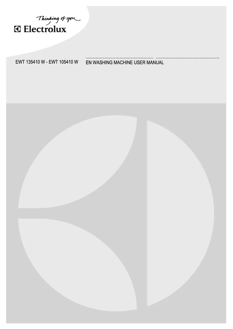 Page 1 of the manual User Manual Electrolux EWT 105410