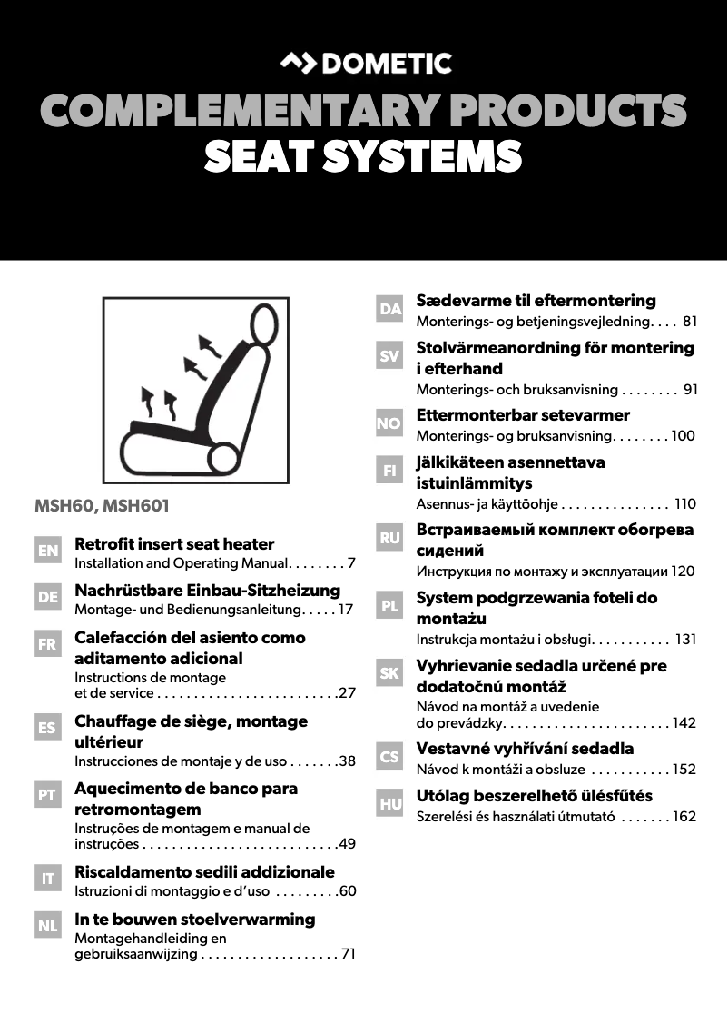 Image de la première page du manuel de l'appareil MagicComfort MSH60