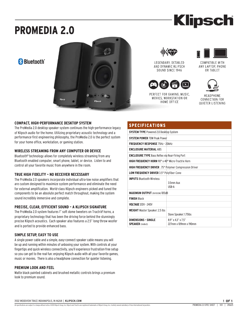 First page image of the manual for ProMedia 2.0