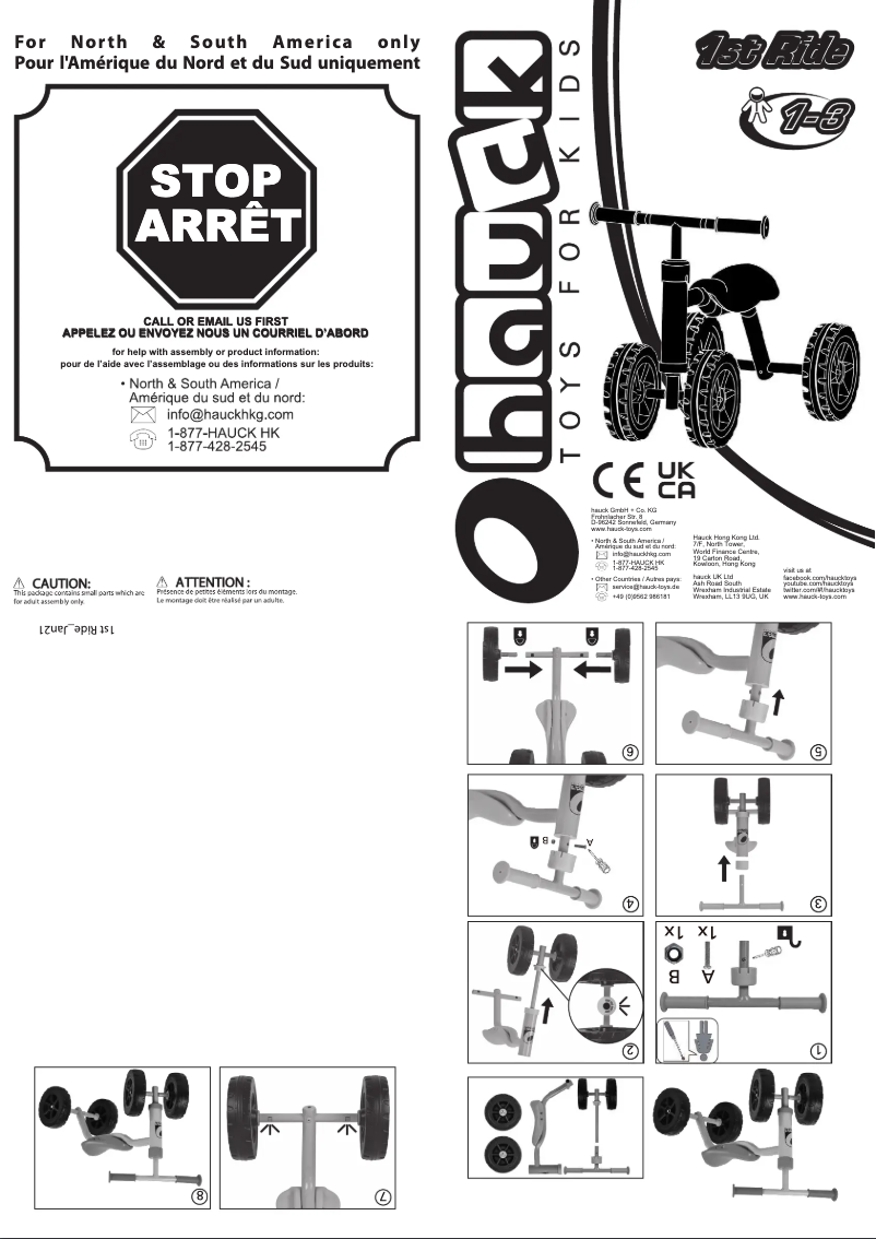 First page image of the manual for 1st Ride