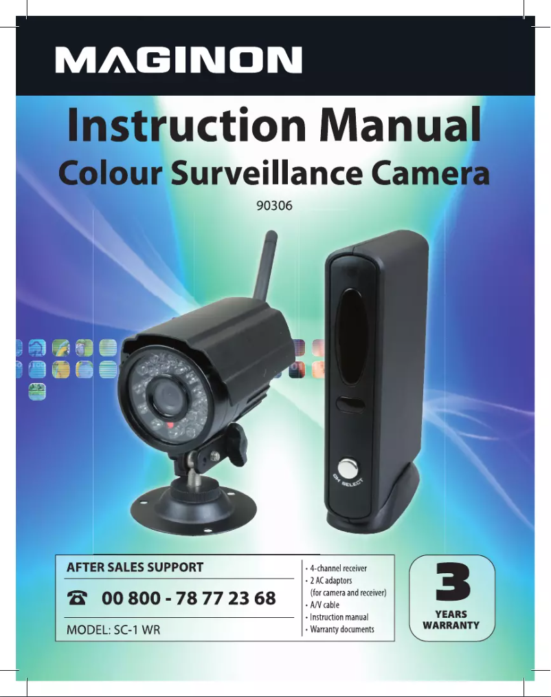 First page image of the manual for SC-1 WR