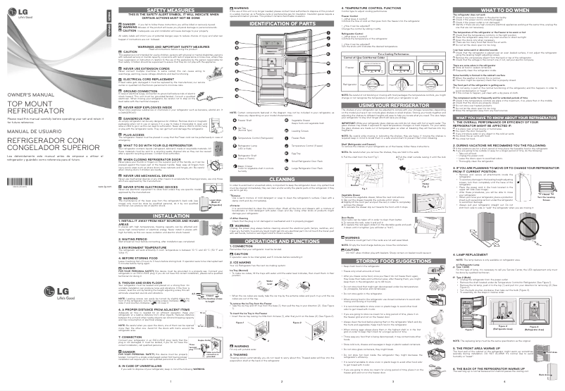 Page 1 of the manual User Manual LG GM-C322QLC
