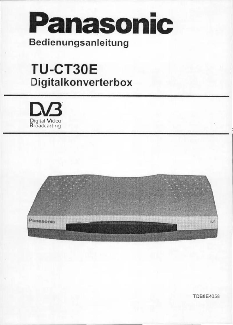 First page image of the manual for TU-CT30E