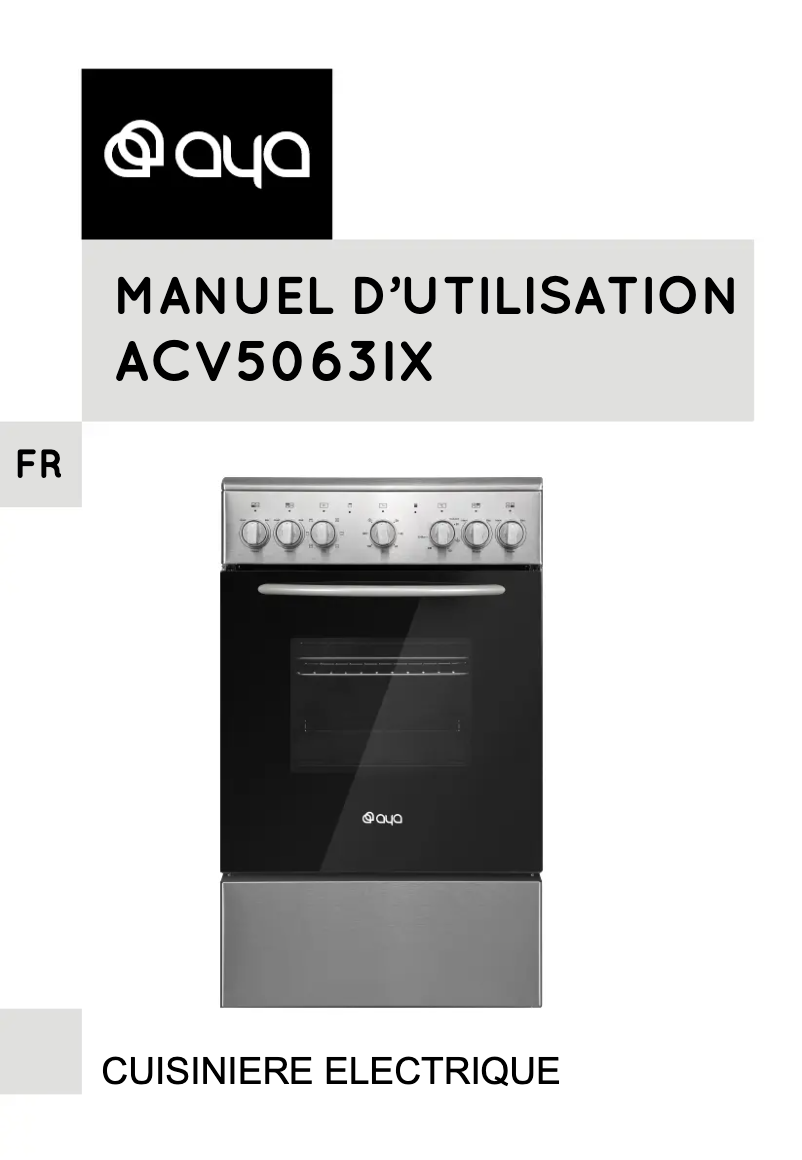 First page image of the manual for ACV5063IX