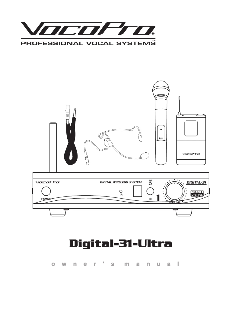 Page 1 of the manual User Manual Vocopro Digital-31-Ultra