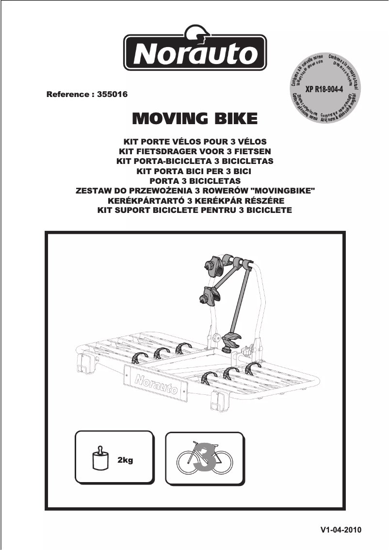 Page 1 of the manual User Manual Norauto Moving Bike