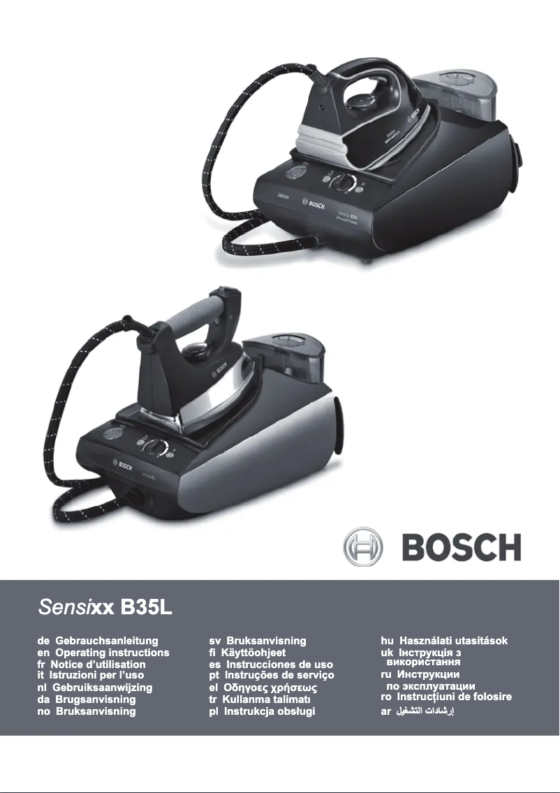 First page image of the manual for Sensixx B35L TDS3511GB
