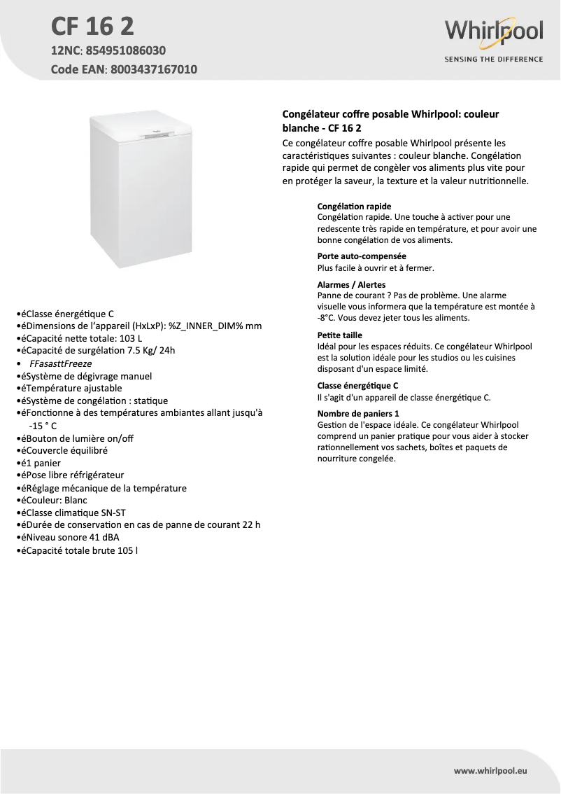 First page image of the manual for CF 16 2