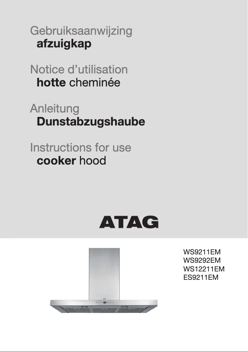 First page image of the manual for WS12211EM