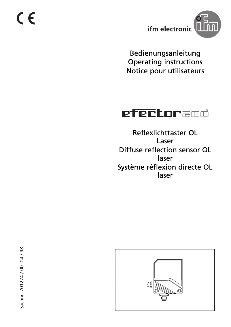 Page 1 of the manual User Manual IFM OL5024