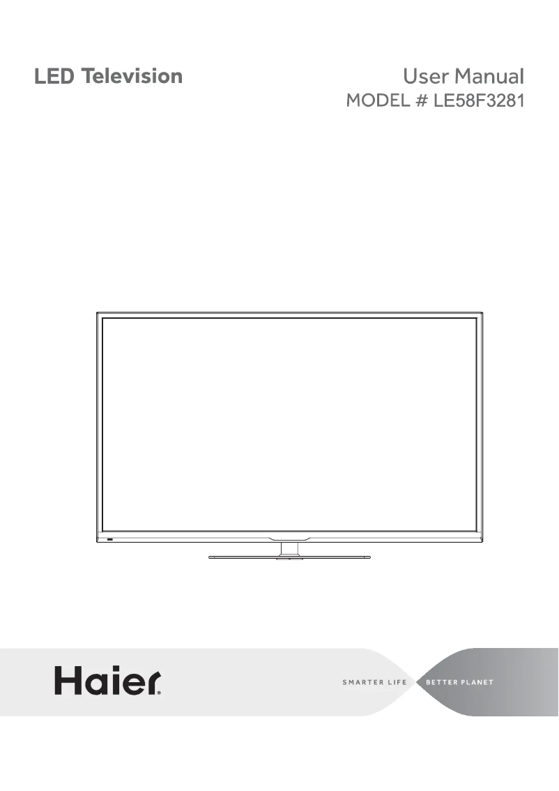 First page image of the manual for LE58F3281