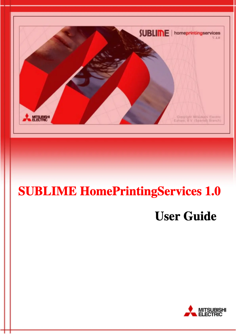 Page 1 of the manual User Manual Mitsubishi CP-D2E