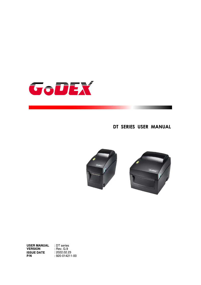 First page image of the manual for DT4x