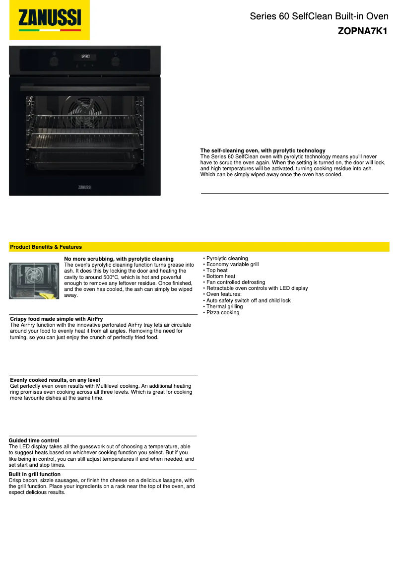 First page image of the manual for ZOPNA7K1