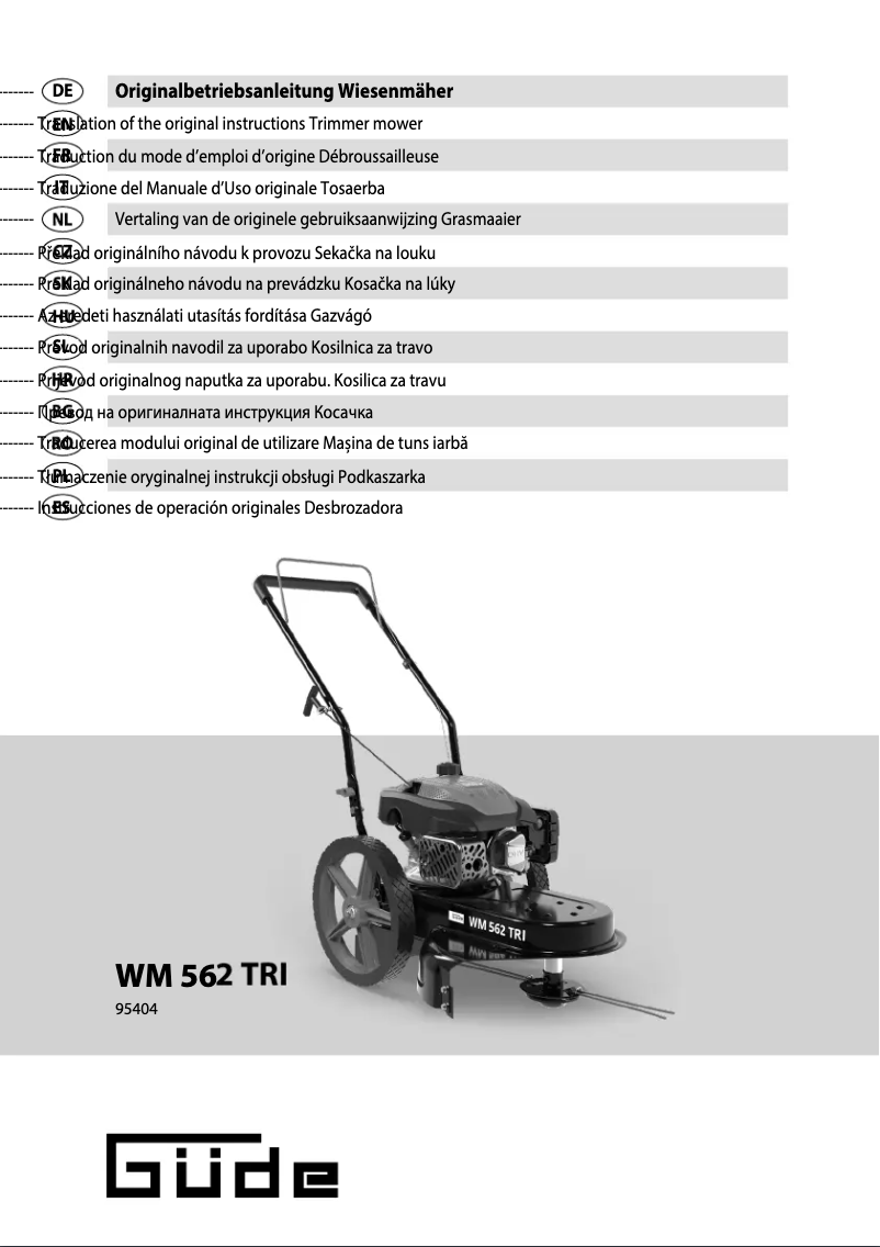 First page image of the manual for WM 562 TRI