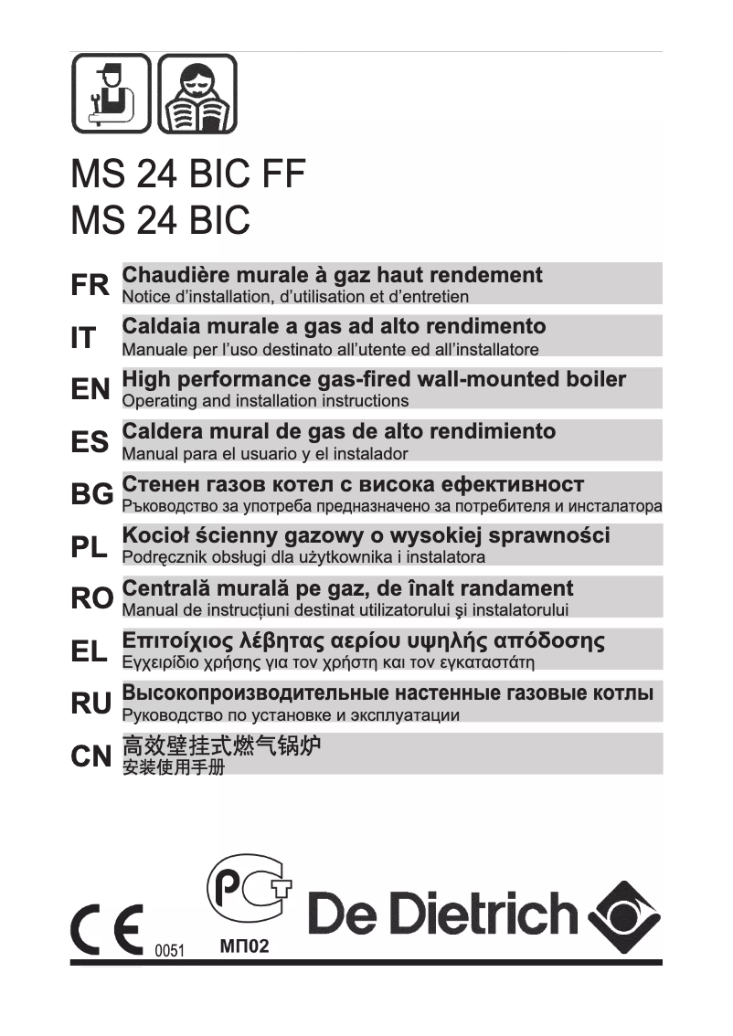 Page 1 of the manual User Manual De Dietrich MS 24 BIC