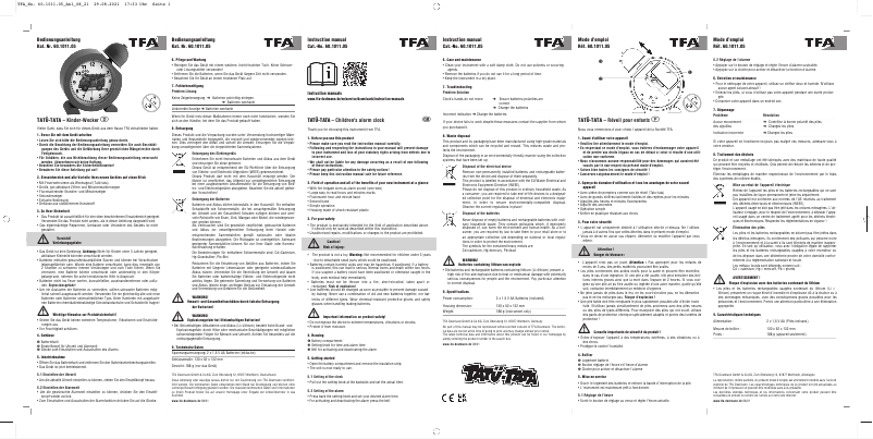 First page image of the manual for TATÜ-TATA 60.1011.05