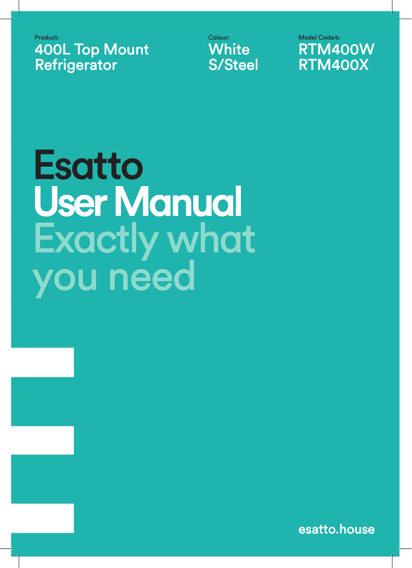 Page 1 of the manual User Manual Esatto RTM400X