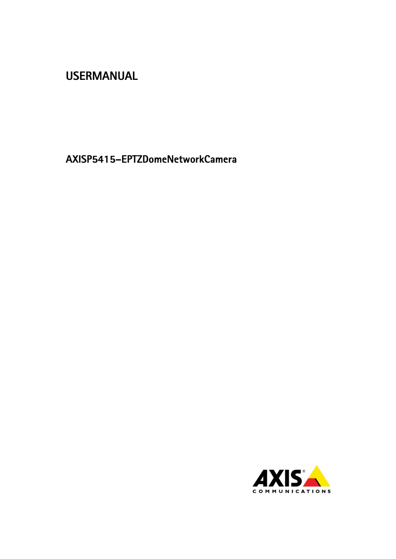 First page image of the manual for P5415–E