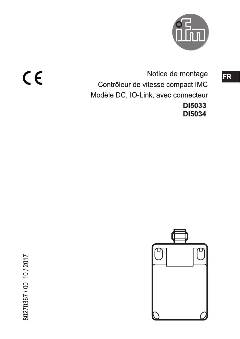 Page 1 of the manual User Manual IFM DI5033