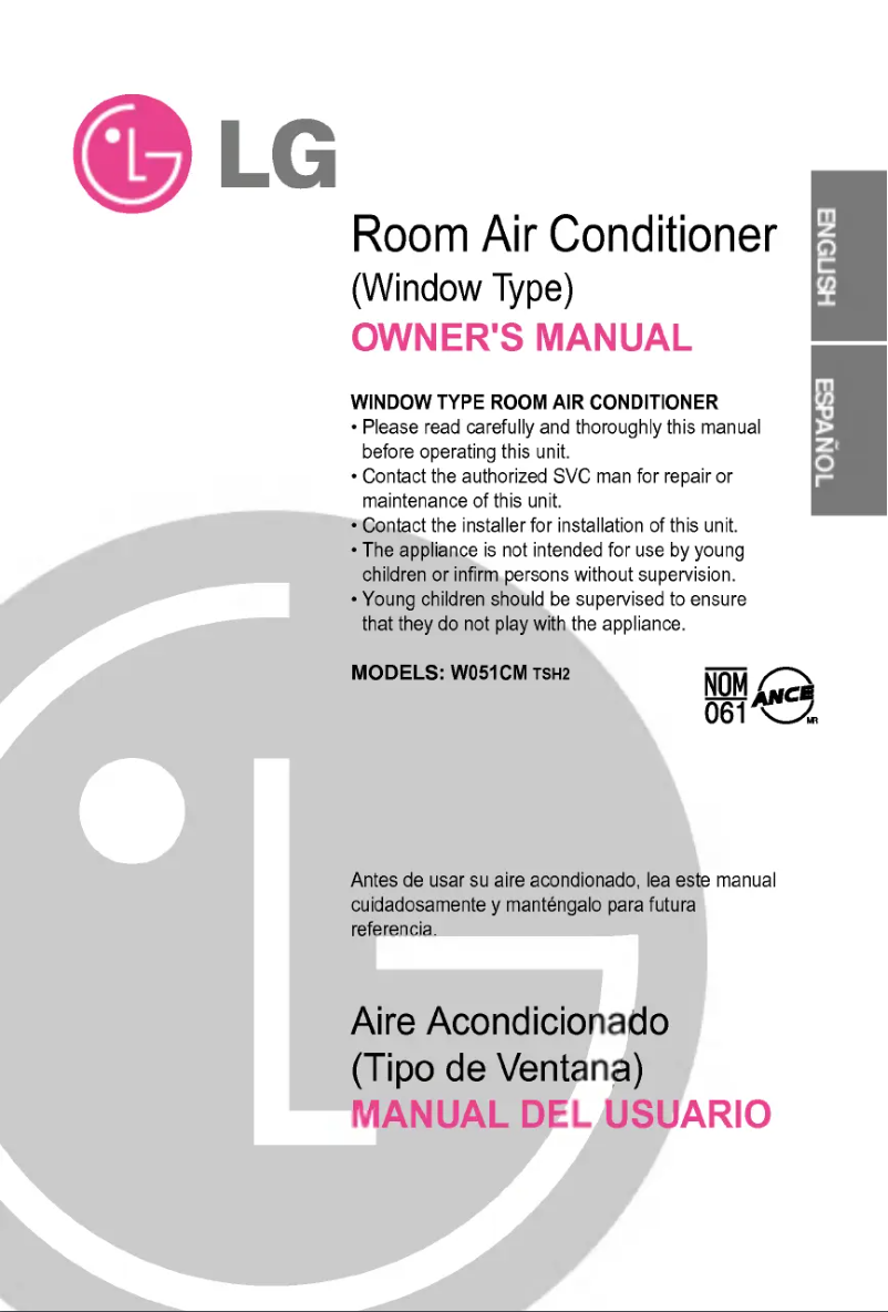 First page image of the manual for TWC051HGMK2