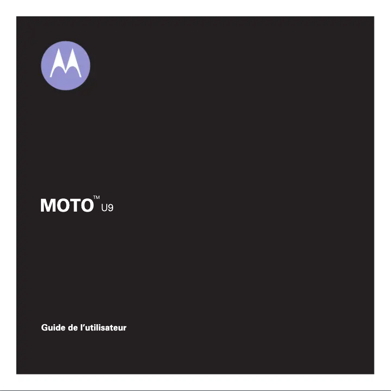 First page image of the manual for Moto U9