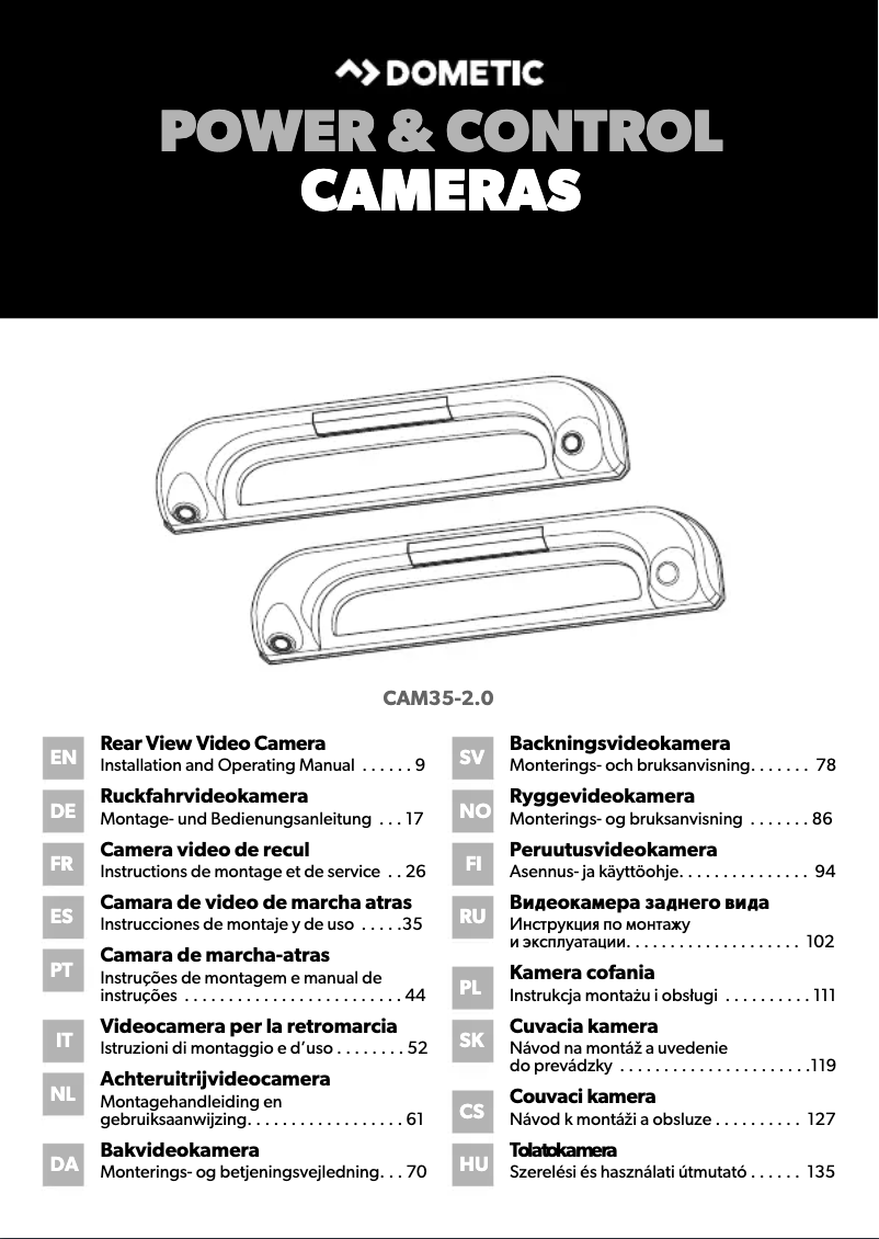 Page 1 de la notice Manuel utilisateur Dometic PerfectView CAM35 2.0