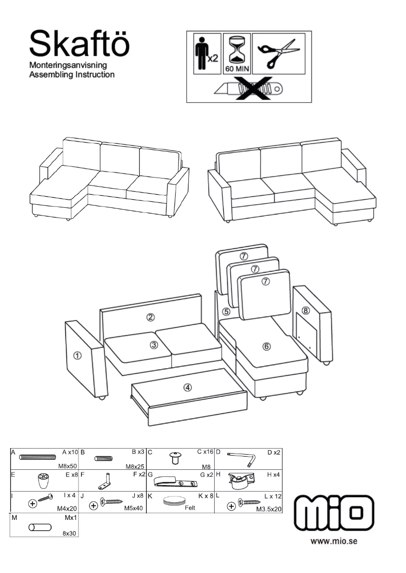 Page 1 of the manual User Manual Mio Skaftö