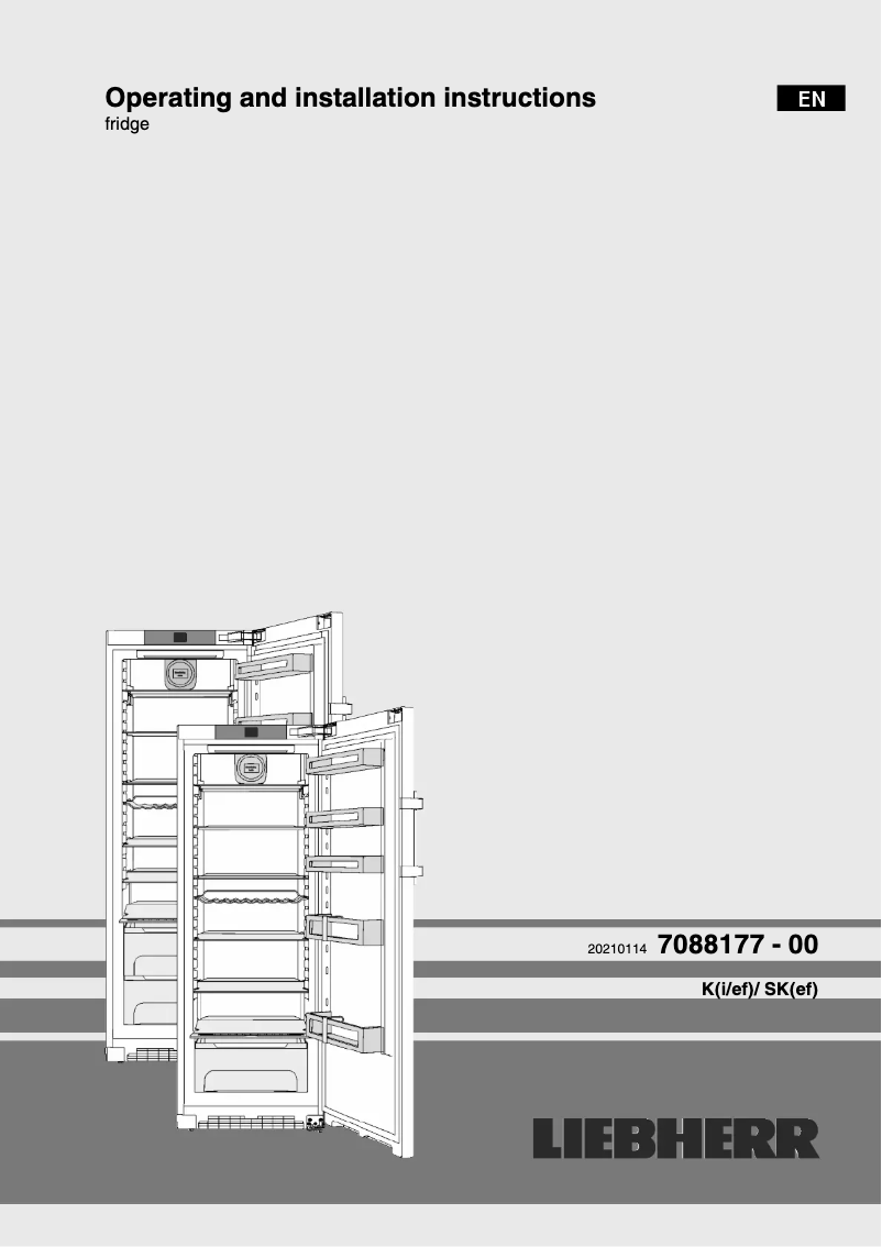 Page 1 of the manual User Manual Liebherr K 4330-21