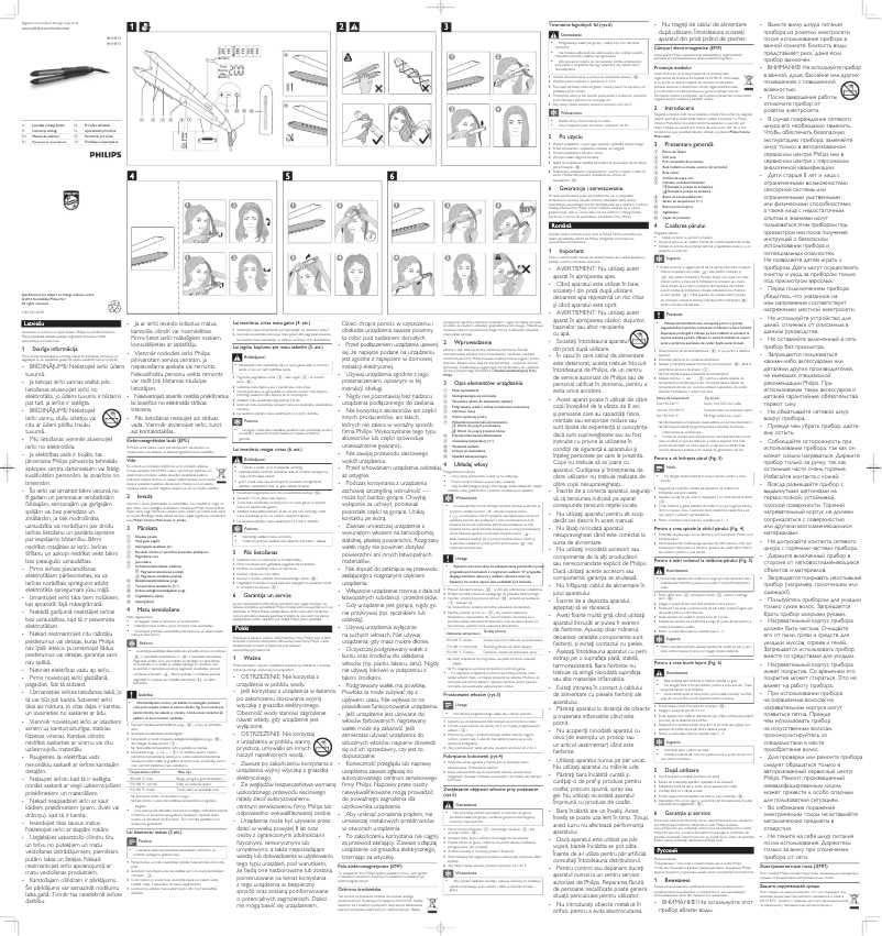 First page image of the manual for BHH815