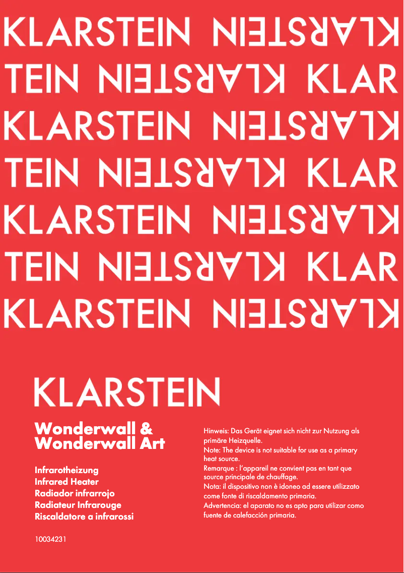 Page 1 of the manual User Manual Klarstein Wonderwall Air 36