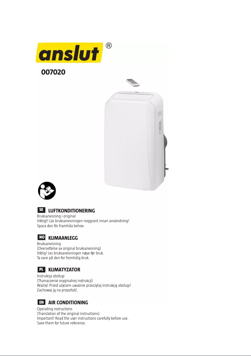 Page 1 of the manual User Manual Anslut 007-020