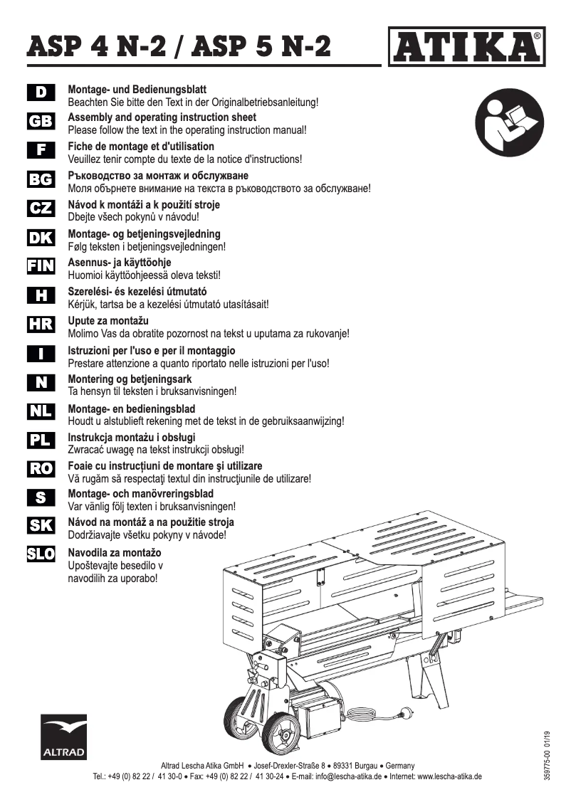Page 1 de la notice Manuel utilisateur ATIKA ASP 5 N-2