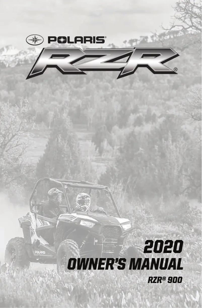 First page image of the manual for RZR Trail 900 FOX Edition (2020)